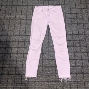 7 for all mankind lavender skinny jeans